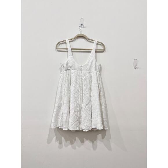 Amanda Uprichard Eloise Textured Mini A-Line Dress Odyssey White Women's Small - Picture 3 of 5